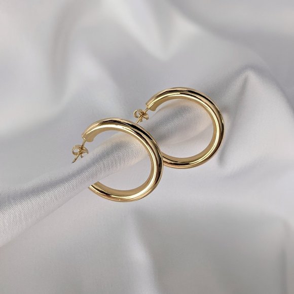 Chunky Hoop Earrings - Picture 1 of 3